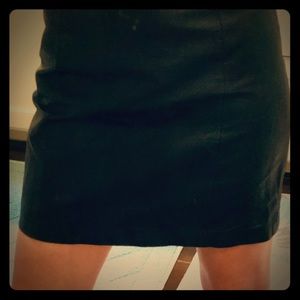 Black leather skirt
